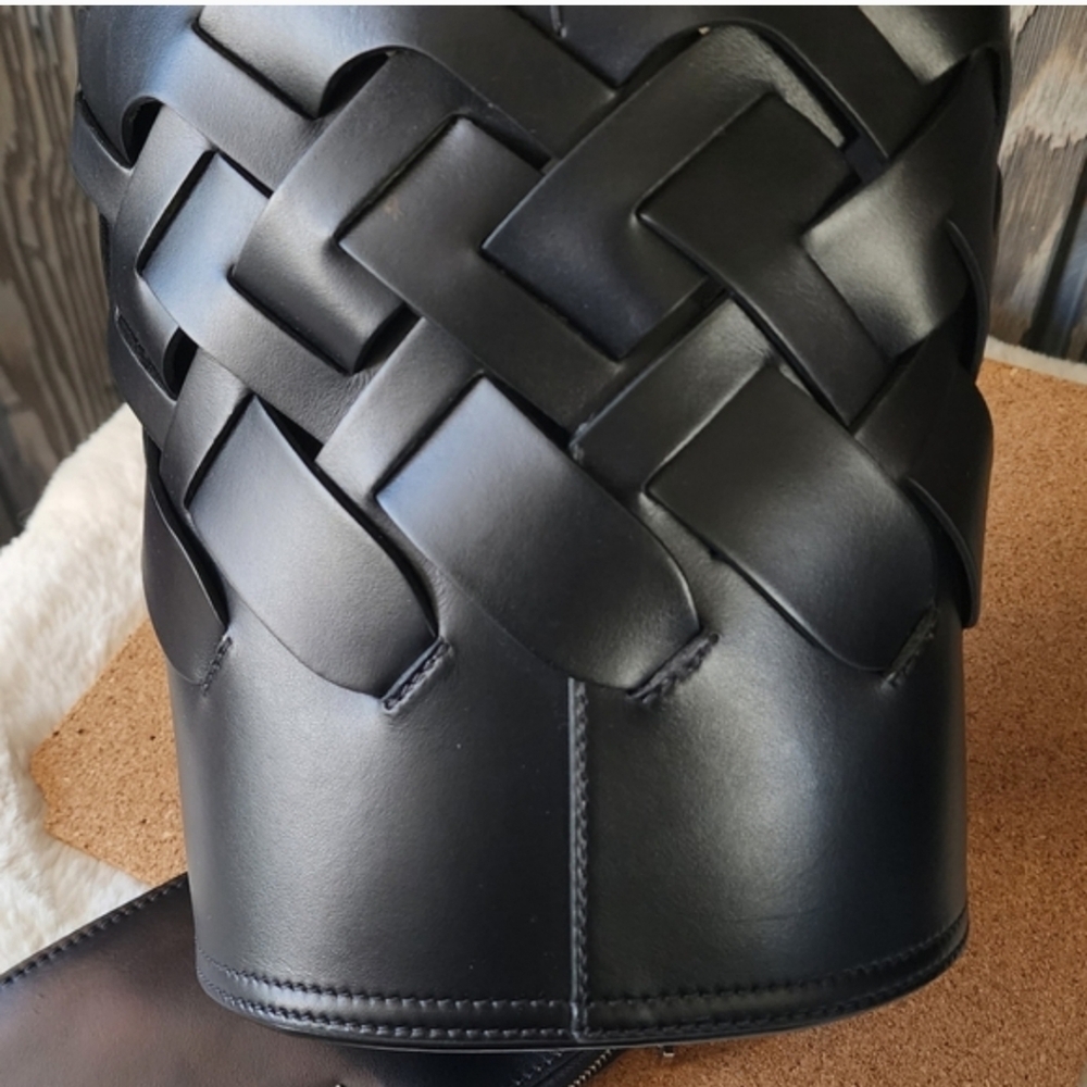 Prada Vitello Intreccio Woven Bucket - Picture 7 of 12